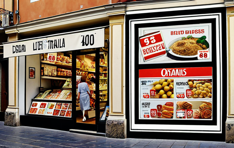 **Image Prompt:** A bustling Italian marketplace with traditional shops struggling to compete with sleek, modern online retailers. Old-fashioned storefronts contrast with digital screens displaying advertisements. Depict a sense of economic transition and the challenges faced by small, family-owned businesses.